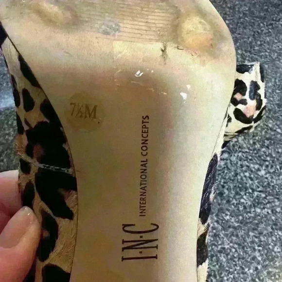 Animal print calf hair pump by INC - Picture 5 of 7
